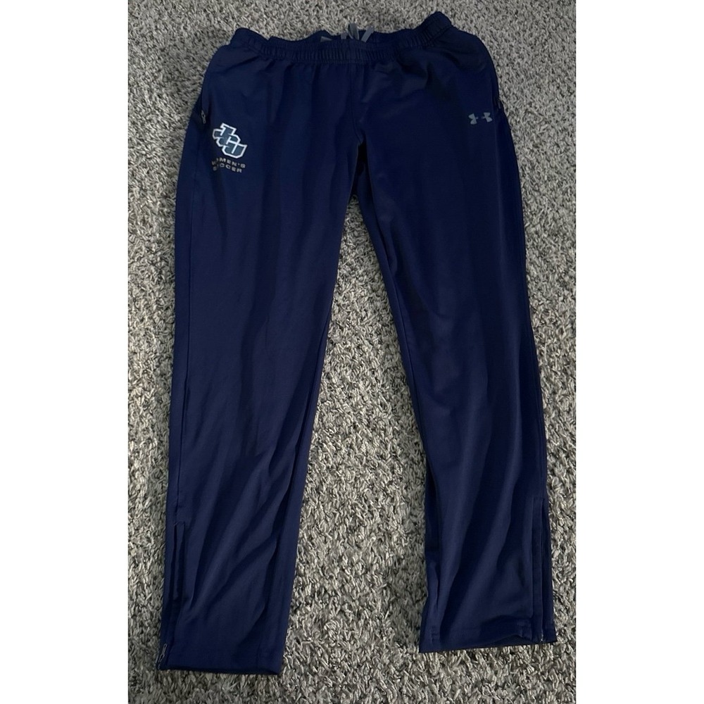 Under Armour Women's Navy Blue Fitted "JCU women's soccer" Athletic Pants Size L